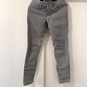 White/blue strips skinny jeans from Italy